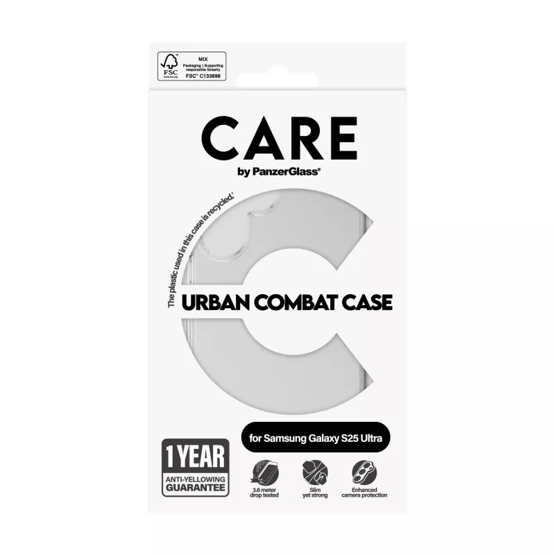 PanzerGlass CARE™ by ® Urban Combat Hülle Transparent Samsung Galaxy S25 Ultra