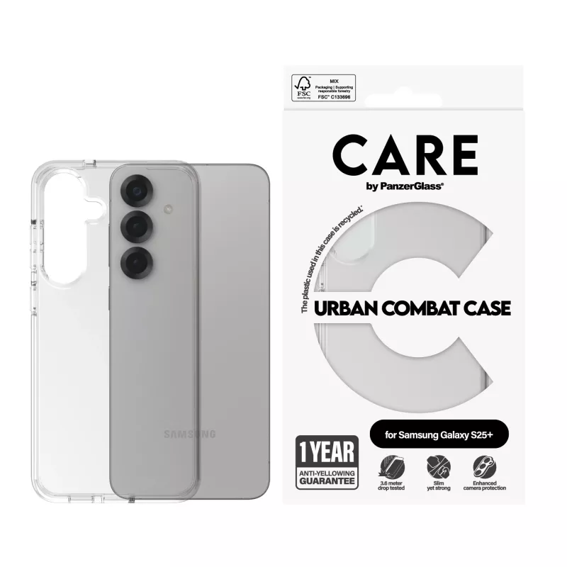 PanzerGlass CARE™ by ® Urban Combat Hülle Transparent Samsung Galaxy S25+