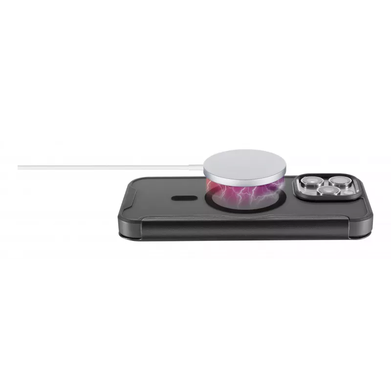 Cellularline Daily Mag - iPhone 16 Pro Max Buchhülle mit halbtransparenter Hartrückseite, kompatibel mit dem MagSafe®-Ökosystem