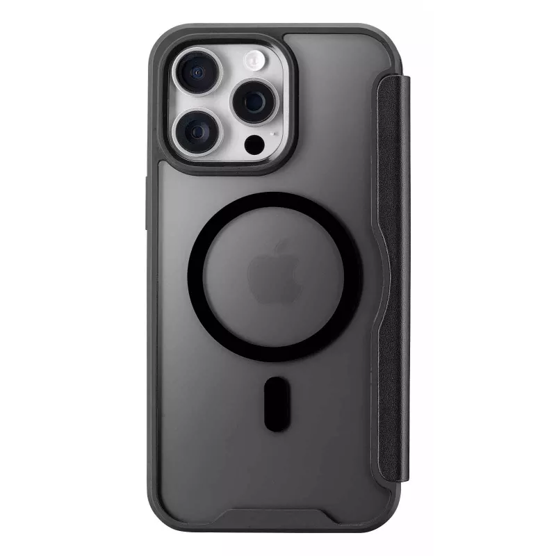 Cellularline Daily Mag - iPhone 16 Pro Max Buchhülle mit halbtransparenter Hartrückseite, kompatibel mit dem MagSafe®-Ökosystem