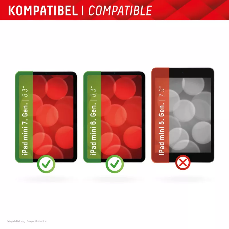 Displex Displayschutzfolie (9H) für Apple iPad mini 8,3'' (6. Gen./7. Gen. 2024), Eco Montagerahmen, kratzfest