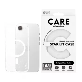 Cover PanzerGlass CARE by ® Flagship Case Urban Combat Star Lit Weiß Qi-kompatibel iPhone 16e