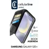 Cellularline Book Agenda – Lederimitat-Buchhülle mit Magnetverschluss für Galaxy S25+