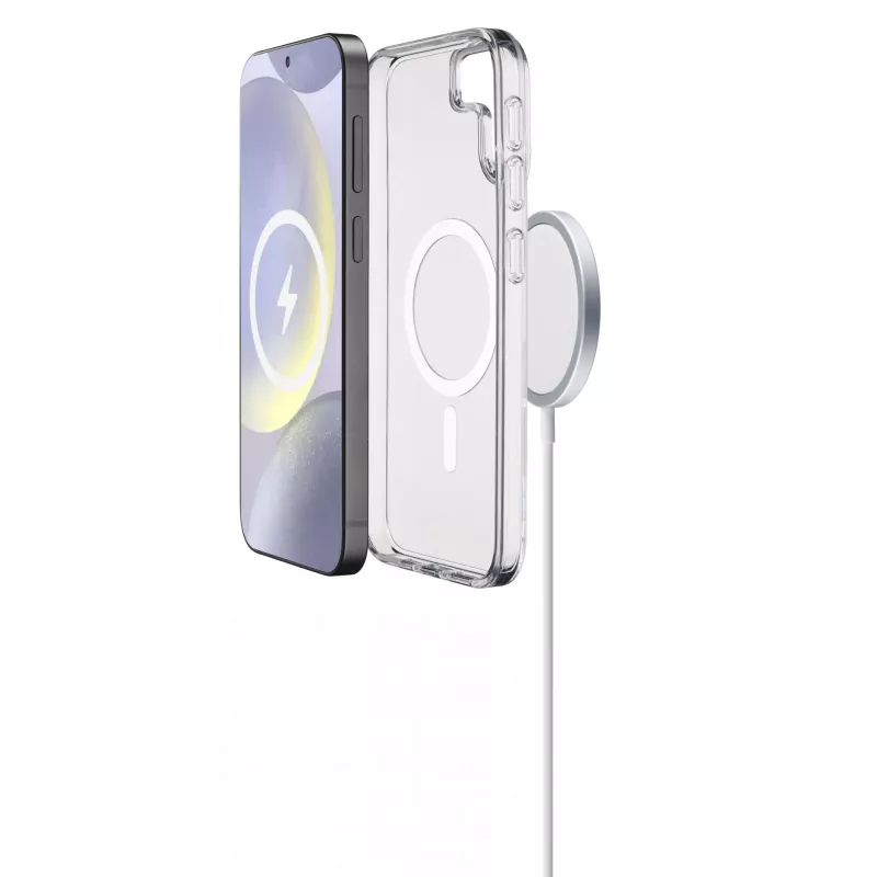 Cellularline Gloss Mag – Galaxy S25 Magnetische Hülle zum Aufladen und Anbringen am MagSafe-Ladegerät