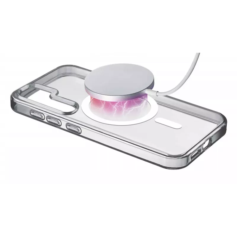 Cellularline Gloss Mag – Galaxy S25 Magnetische Hülle zum Aufladen und Anbringen am MagSafe-Ladegerät