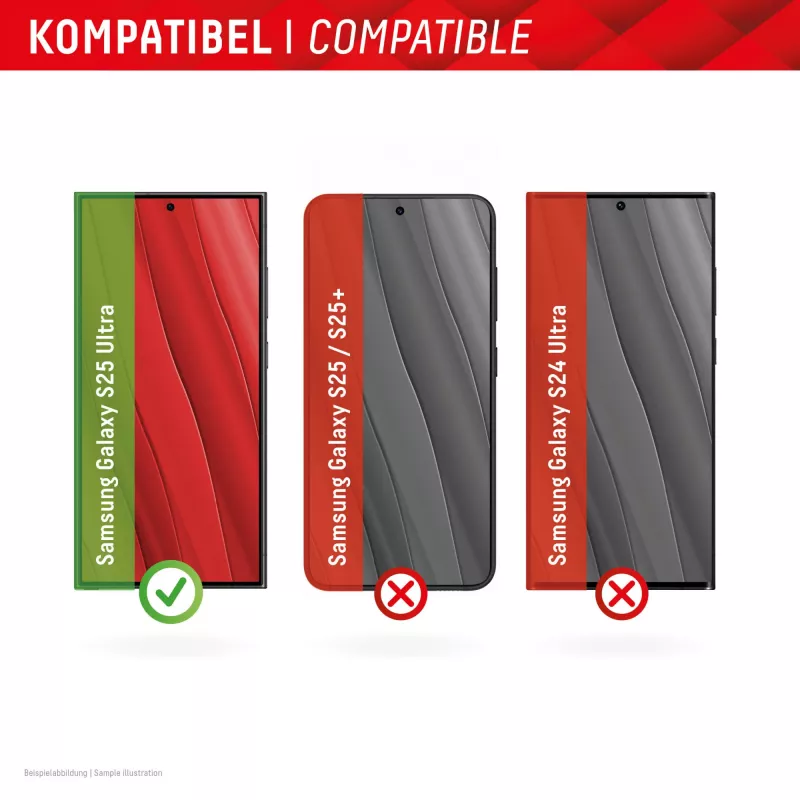 Displex Smart Glass (9H) für Samsung Galaxy S25 Ultra, Montageaufkleber, unzerbrechlich