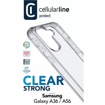 Cellularline Clear Protect - Galaxy A36/A56 Hartschale mit Gummirändern
