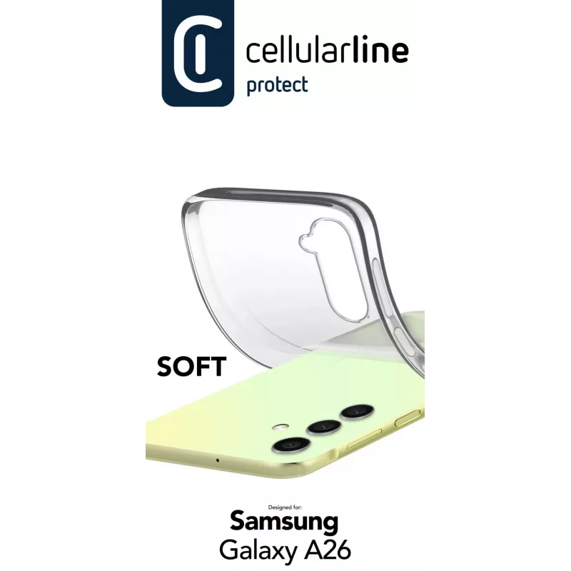 Cover Cellularline SOFTGALA26T für Samsung Galaxy A26 Transparent