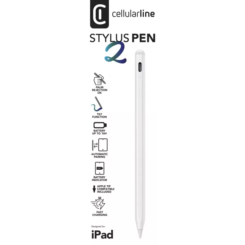 Stylus Pen Cellularline STYLUSPEN2IPAD Grau 80 g Tablet Apple