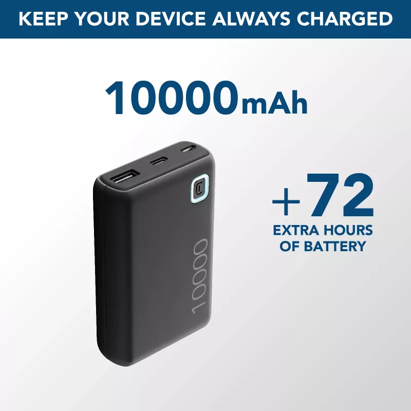 Cellularline ESSENCE TURBO 10000 tragbarer Ladegerät 10000mAh Power Delivery 20W