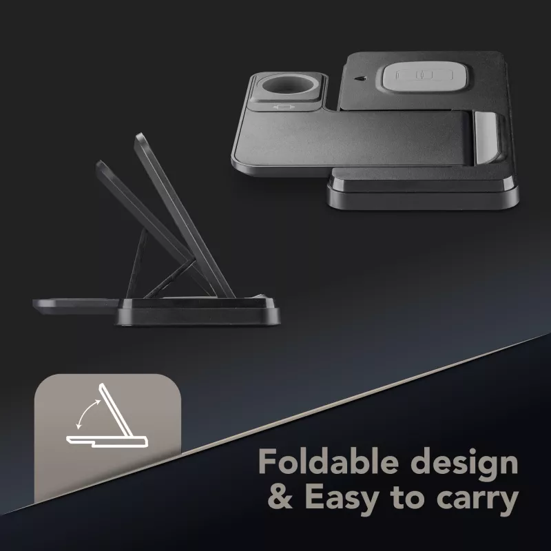 Tech Pop mobile device dock station Smartwatch/Smartphone Schwarz