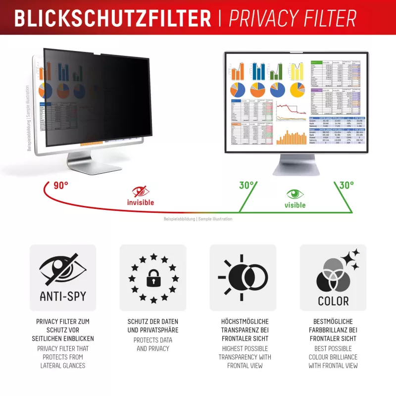Displex PRIVACY SAFE abnehmbarer Zwei-Wege-Sichtschutzfilter für Studio Display 27 Zoll