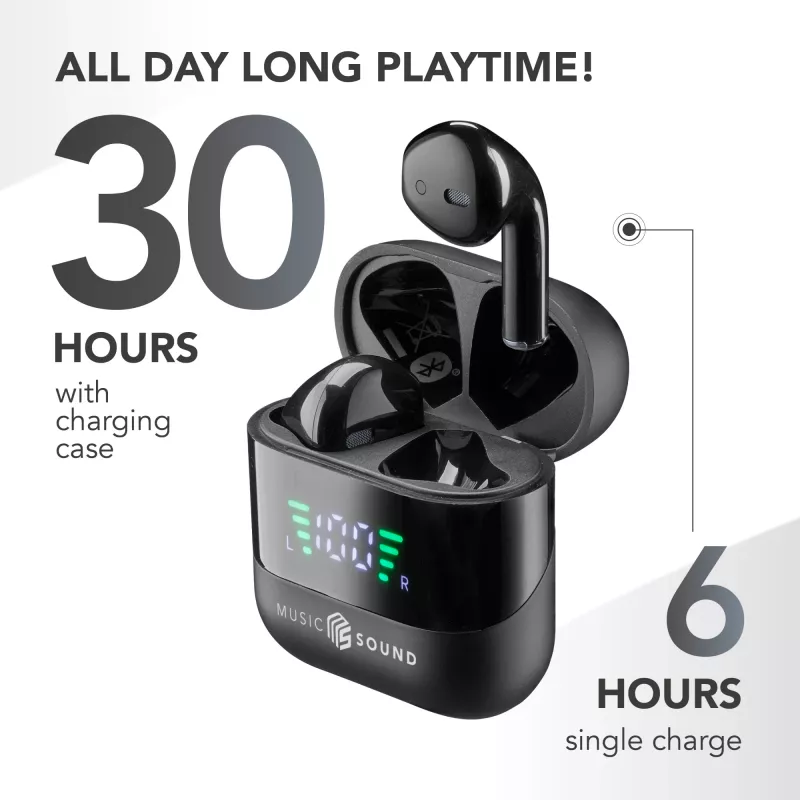 Music Sound SPARK Auricolare TWS con Display LED