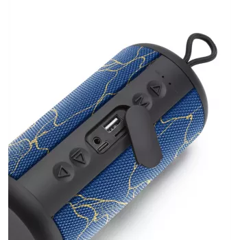 Musik Sound Vertikaler Bluetooth-Lautsprecher 5WATT, 5 W, Kabellos, 0,15 m, Mono tragbarer Lautsprecher, Blau, Zylinder