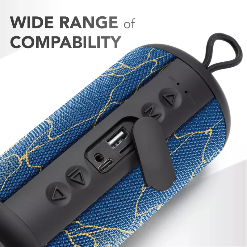Musik Sound Vertikaler Bluetooth-Lautsprecher 5WATT, 5 W, Kabellos, 0,15 m, Mono tragbarer Lautsprecher, Blau, Zylinder