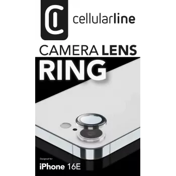 Display- und Kameralinsen-Schutzfolie Cellularline CAMERARINGIPHSE4 für iPhone SE 2025 kratzfest transparent
