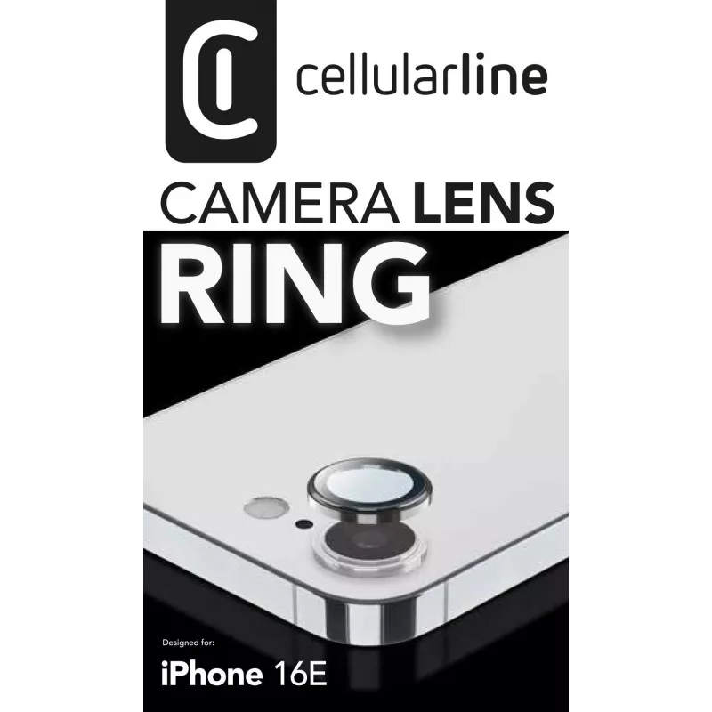 Display- und Kameralinsen-Schutzfolie Cellularline CAMERARINGIPHSE4 für iPhone SE 2025 kratzfest transparent