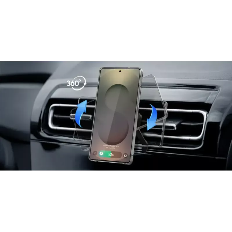 Magnetisches kabelloses Auto-Ladegerät Samsung Qi2 GP-PWU025WIBBW — für Smartphones (Magnet-Hülle erforderlich), schwarz