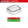 Displex 10H Temperglas für Apple Watch 9/8/7 (41mm), Ganzkörper-Schutz, IP68, Snap-On, transparent