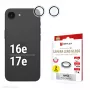 Displex Premium Kamera-Linsenglas, iPhone 16e/17e, 2er-Pack, 10H, Einzelringe, DLC, transparent, Schnellmontage