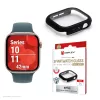 Displex 10H gehärtetes Glas für Apple Watch 11/10 (42mm), Ganzkörper-Hülle, IP68, Snap-On, schwarz matt