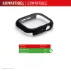 Displex 10H gehärtetes Glas für Apple Watch 11/10 (42mm), Ganzkörper-Hülle, IP68, Snap-On, schwarz matt