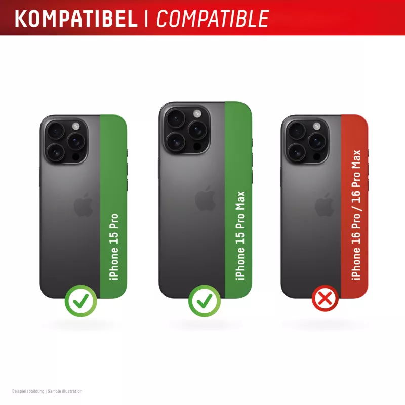 Displex Premium Kameraglas, iPhone 15 Pro/15 Pro Max, 10H, Einzelringe, DLC, transparent, Schnellmontage