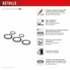 Displex Premium Kamera-Linsenglas, Samsung Galaxy S25 Ultra, 10H, Einzelringe, DLC, transparent, Schnellmontage