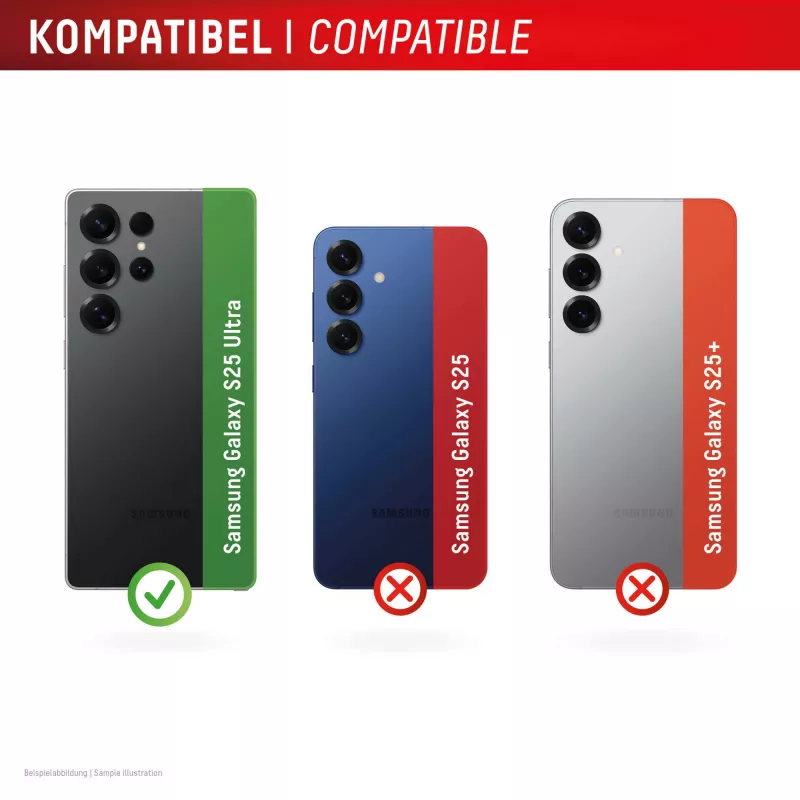 Displex Premium Kamera-Linsenglas, Samsung Galaxy S25 Ultra, 10H, Einzelringe, DLC, transparent, Schnellmontage