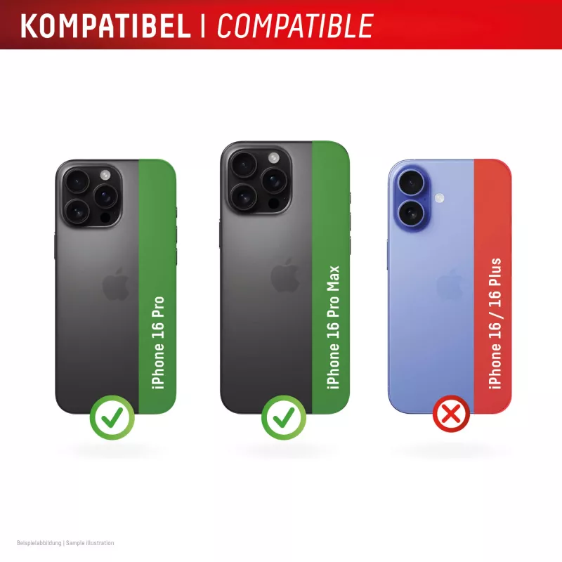 Displex Premium Kamera-Linsen-Glas, iPhone 16 Pro/16 Pro Max, 10H, Einzelringe, DLC, transparent, Schnellmontage