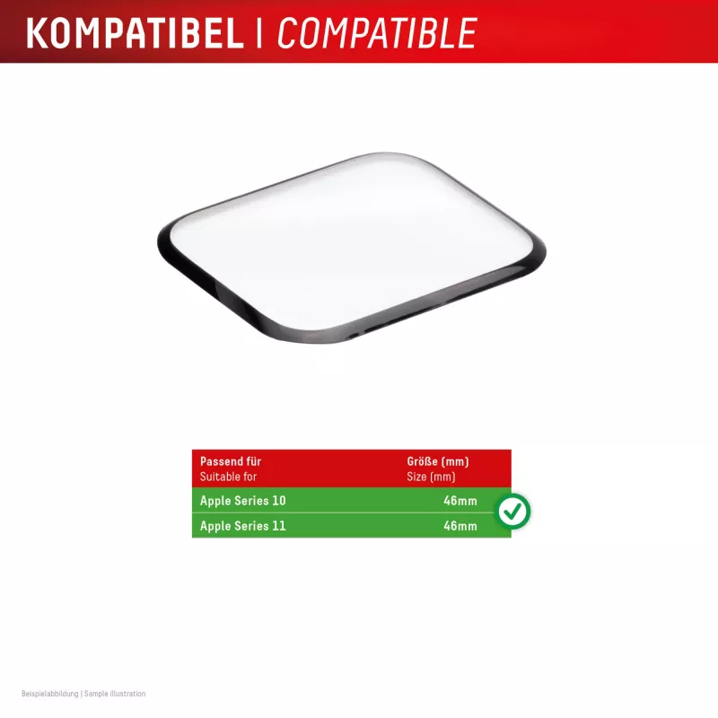 Bildschirmschutz Displex Unbreakable Full Cover Smart Glass Apple Watch 11/10 46mm Ultra-Dünn Randlos 2er-Pack