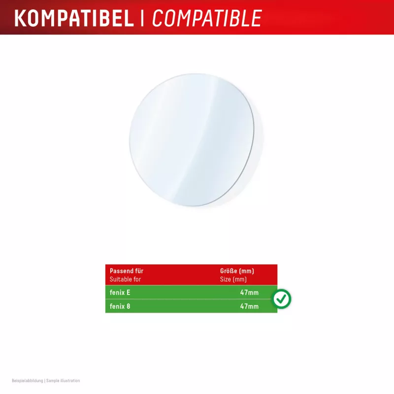 Displayschutzglas Compulocks Displex 9H für Garmin fenix 8 / fenix E (47 mm) – 2er-Pack, ultradünn, randlos, schmutzabweisend