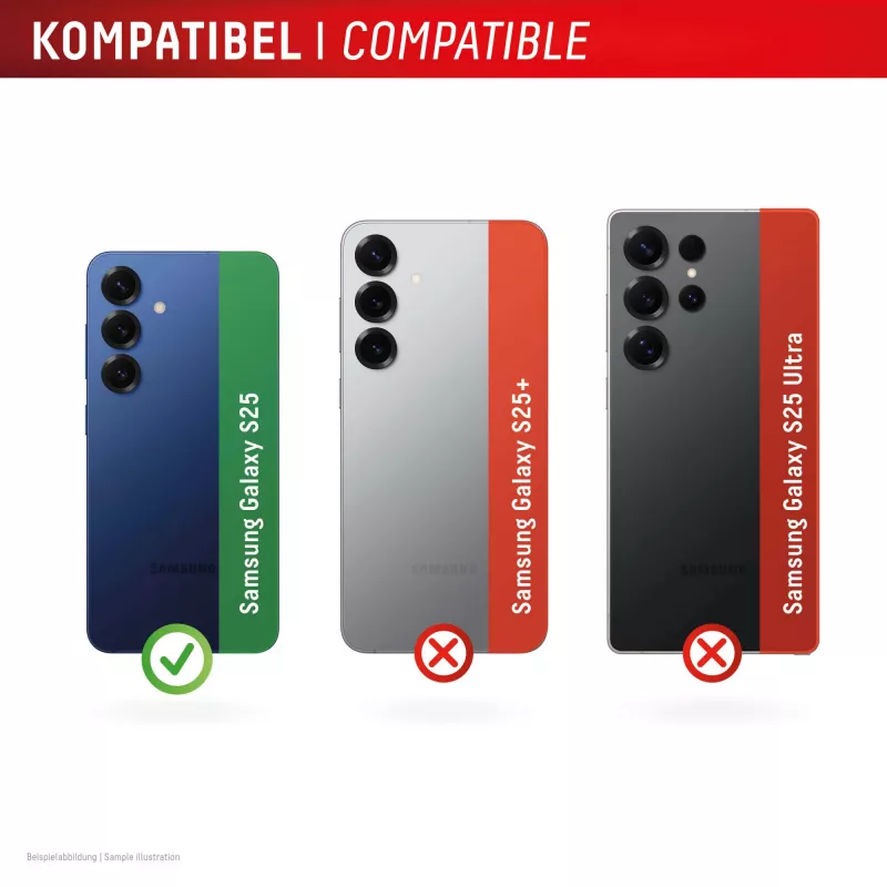 Displex Premium Kamera-Linsenglas, Samsung Galaxy S25, 10H, Einzelringe, DLC, transparent, Quick Mount