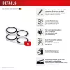 Displex Full Cover Kameralinsen-Glas iPhone 16/16 Plus/17, 10H, vollständiger Kameraschutz, Schnellmontage, 2er-Pack