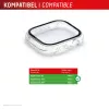 PanzerGlass Displex 10H Hartglas Full-Body Case für Apple Watch SE/SE2/SE3 44mm, IP68, Snap-On, Transparent