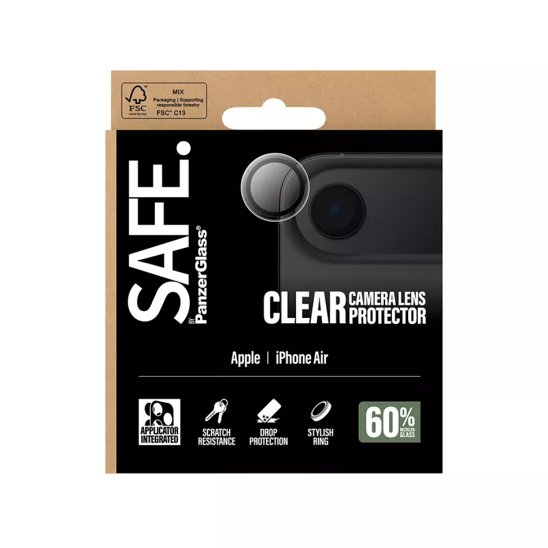 Kameraobjektivschutz PanzerGlass SAFE. by iPhone 17 Air Scratch Shock Resistant Transparent