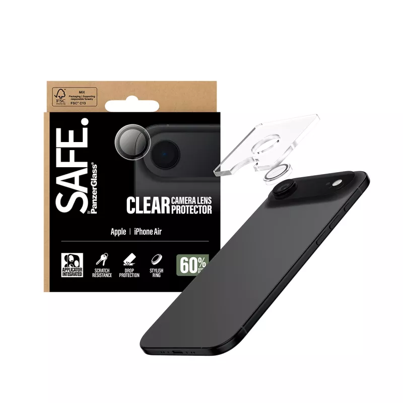 Kameraobjektivschutz PanzerGlass SAFE. by iPhone 17 Air Scratch Shock Resistant Transparent
