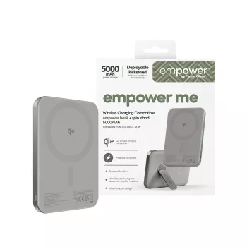 Powerbank PanzerGlass empower by empower Bank mit Spin Stand 5000mAh Titanium