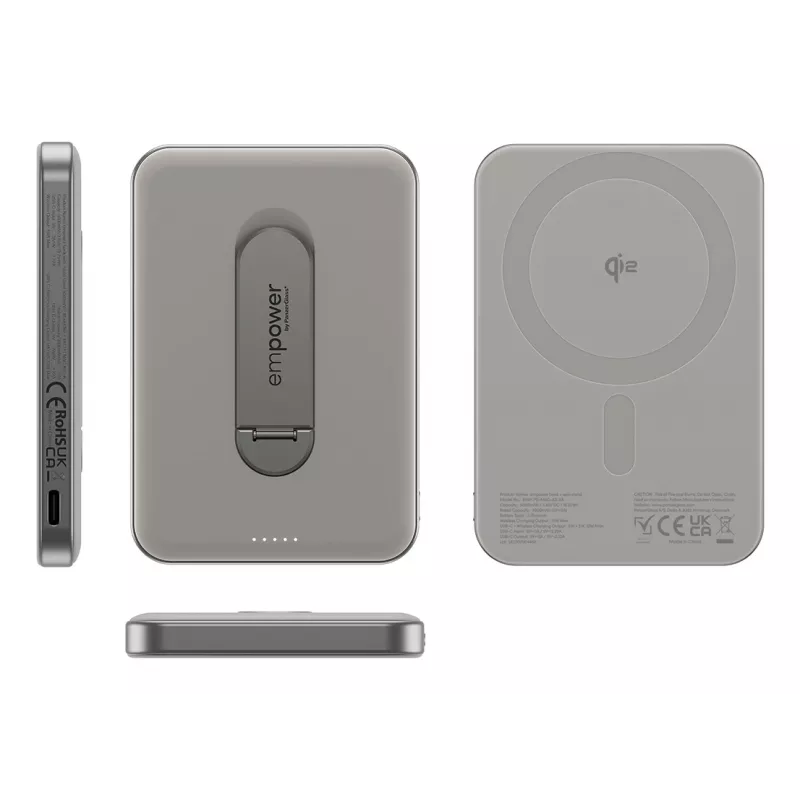 Powerbank PanzerGlass empower by empower Bank mit Spin Stand 5000mAh Titanium
