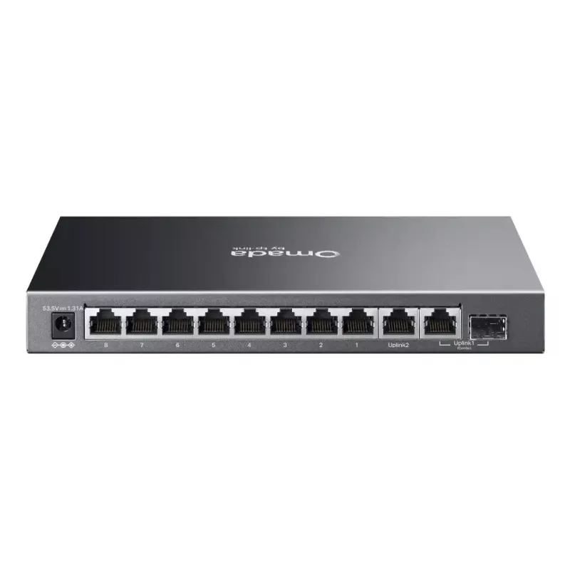 TP-Link Omada ES210GP Netzwerk-Switch Managed L2 Gigabit Ethernet (10/100/1000) Power over Ethernet (PoE) DIN-Schiene Schwarz
