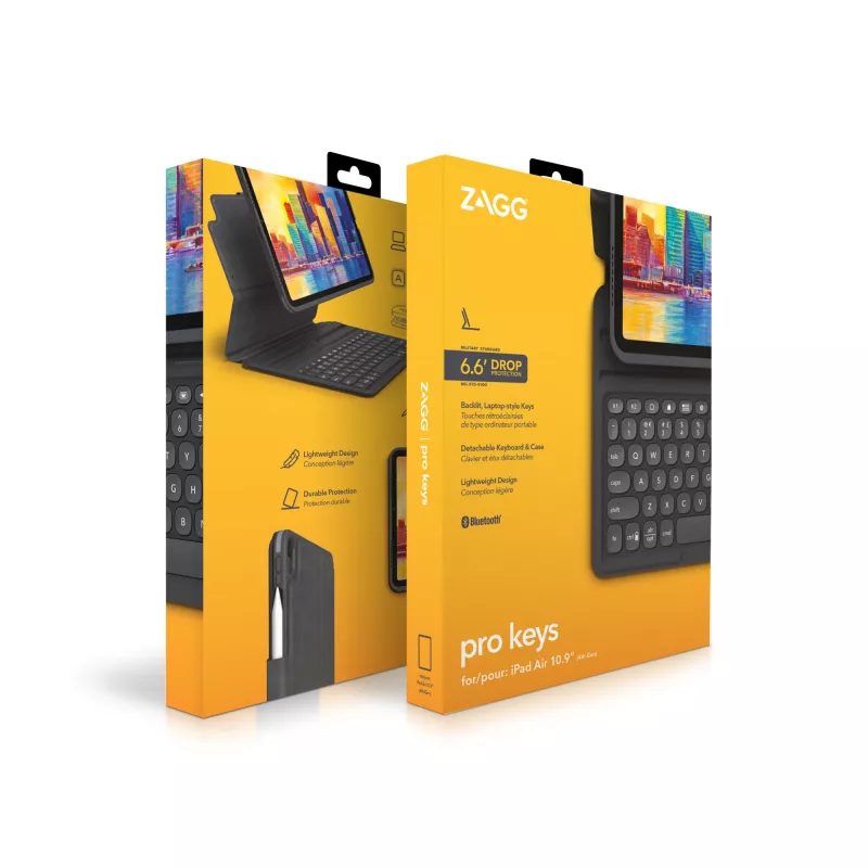 ZAGG Tastatur Pro Keys-Apple-iPad 10.9-Schwarz/Grau-Deutsch