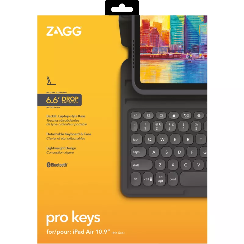 ZAGG Tastatur Pro Keys-Apple-iPad 10.9-Schwarz/Grau-Deutsch