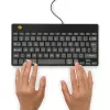 R-Go Tools Ergonomische Tastatur R-Go Compact Break, kompakte Tastatur mit Pausen-Software, AZERTY (FR), kabelgebunden, schwarz