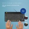 R-Go Tools Ergonomische Tastatur R-Go Compact Break, kompakte Tastatur mit Pausen-Software, AZERTY (FR), kabelgebunden, schwarz