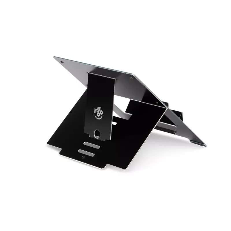 R-Go Tools Laptop-Ständer R-Go Riser Flexible, verstellbarer faltbarer Laptop-Riser, ergonomisch, Hylite-Aluminium, schwarz