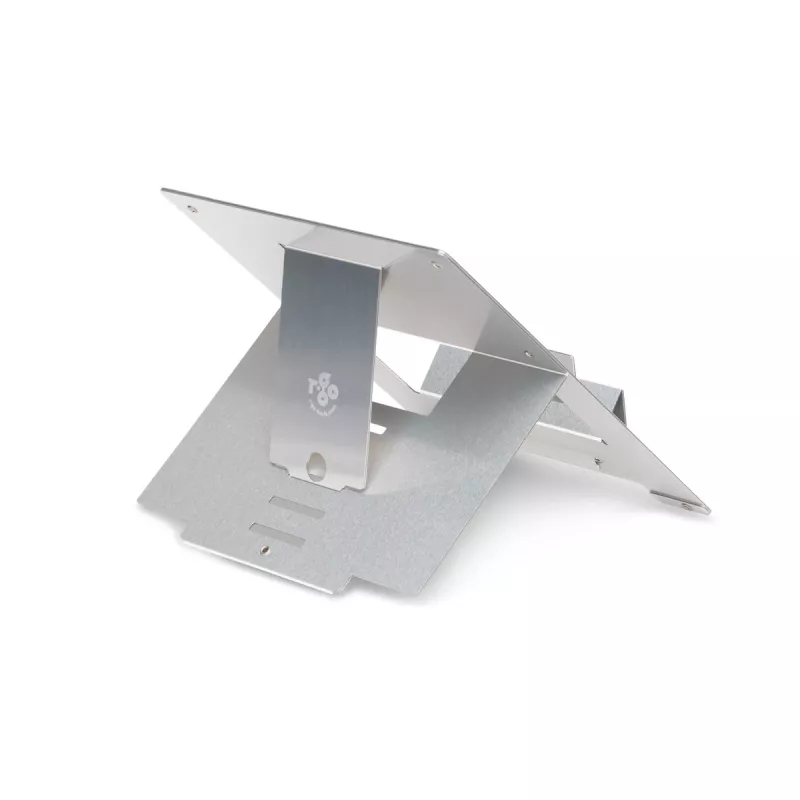 R-Go Tools Laptop-Ständer R-Go Riser Flexible, verstellbarer klappbarer Laptop-Ständer, ergonomisch, Hylite-Aluminium, silber