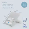 R-Go Tools Laptop-Ständer R-Go Riser Flexible, verstellbarer klappbarer Laptop-Ständer, ergonomisch, Hylite-Aluminium, silber