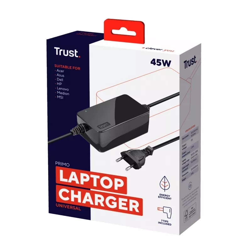 Trust Primo Netzteil/inverter Innenbereich 45 W Schwarz