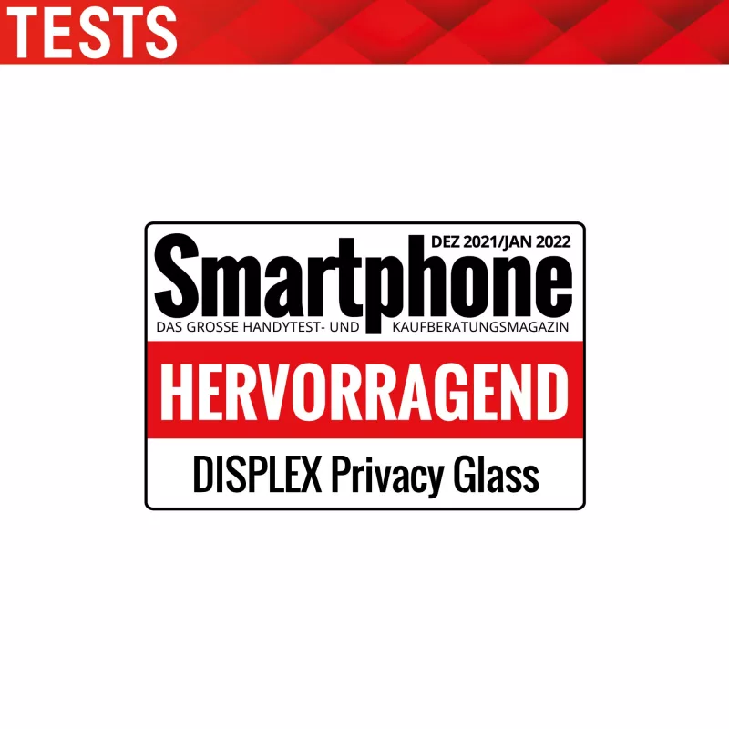 Displex Privacy Full Cover Screen Protector (10H) für Apple iPhone 12 Pro Max, Eco-Montagerahmen, Privacy-Filter, gehärtetes Glas, kratzfeste Schutzfolie, case-freundlich