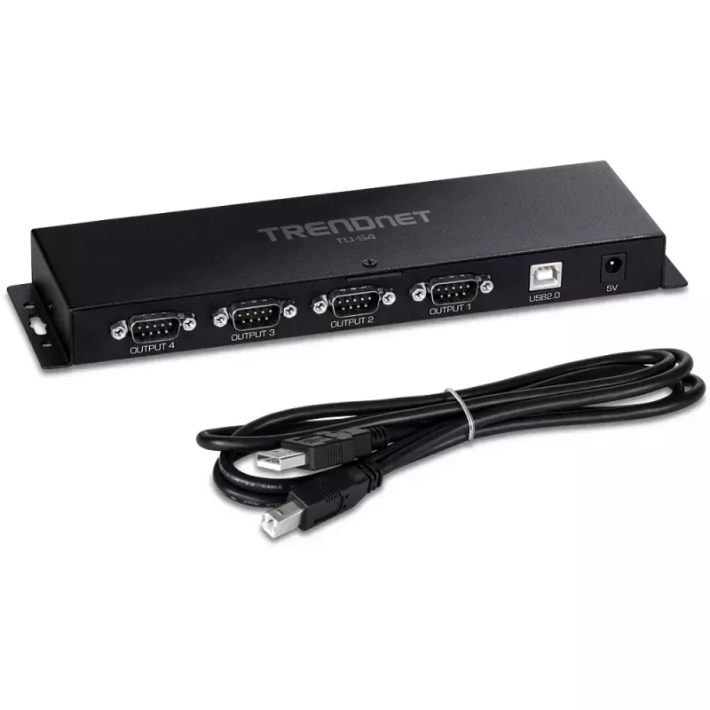 Schnittstellenkarten-Adapter RS-232 Trendnet TU-S4 USB Typ-B Buchse Schwarz